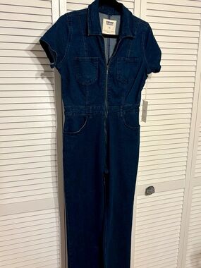 Denim Jumpsuit (Short Sleeved)
